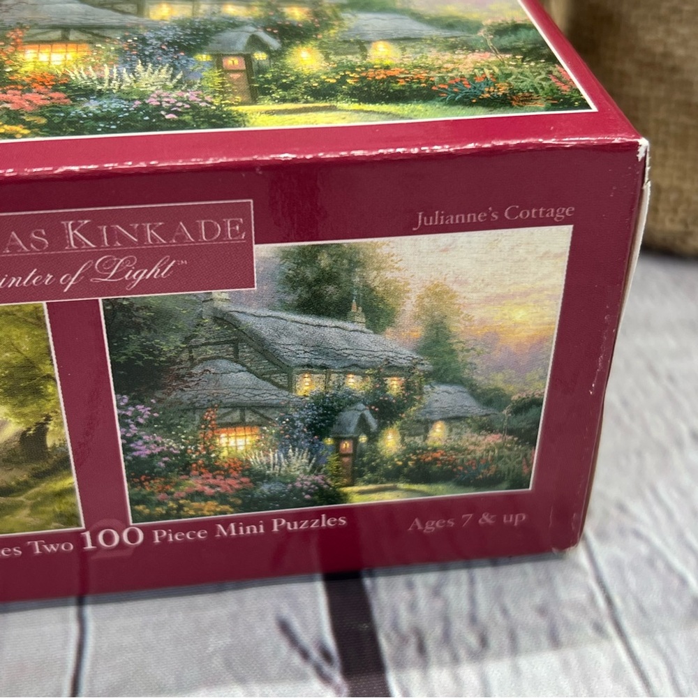 Thomas Kinkade 2 in 1 - 100 piece ea. mini puzzle-NEW in box-Unopened - Picture 6 of 8